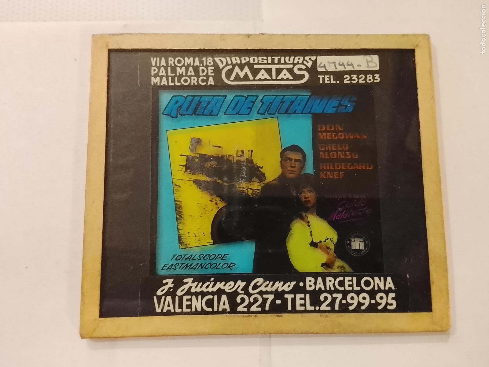 Cine: RUTA DE TITANES-DON MEGOWAN & CHELO ALONSO-DIAPOSITIVAS DE CRISTAL MATAS-CINE-VER FOTOS