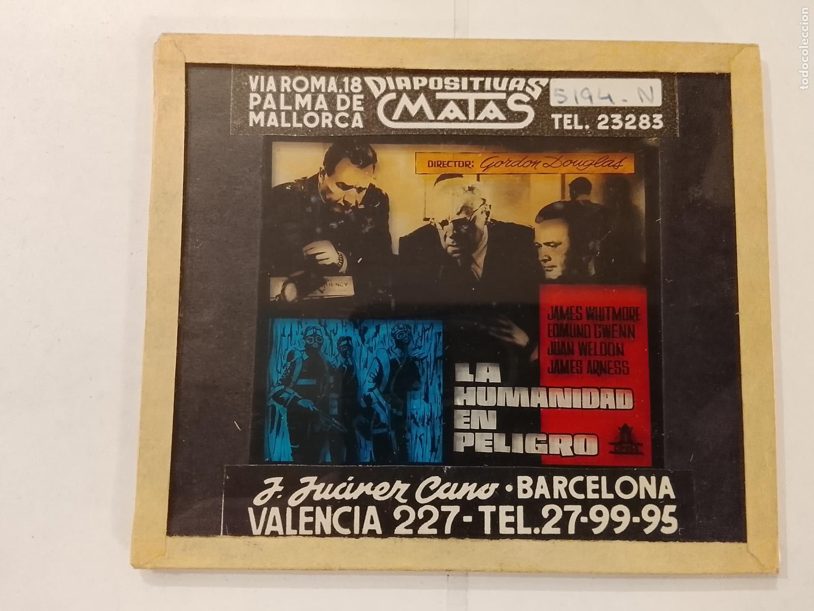 Cine: LA HUMANIDAD EN PELIGRO-JAMES WHITMORE & EDMUND GWENN-DIAPOSITIVAS DE CRISTAL MATAS-CINE-VER FOTOS