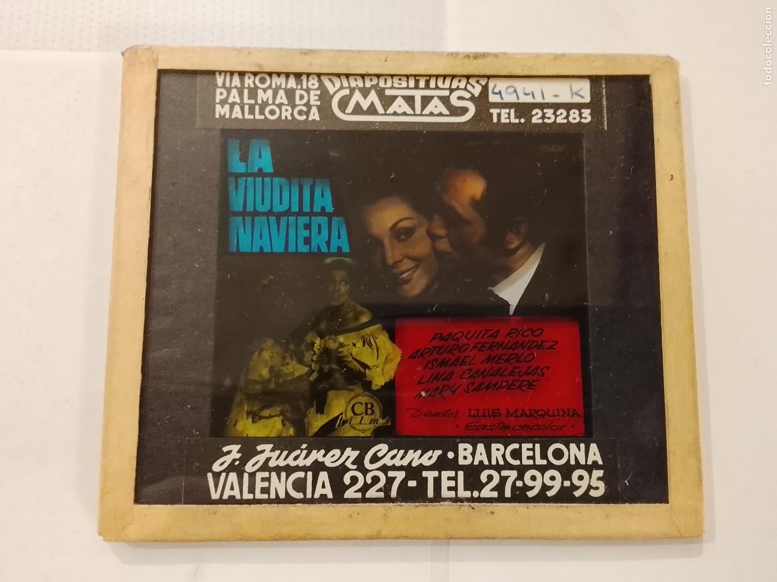 Cine: LA VIUDITA NAVIERA-PAQUITA RICO & ARTURO FERNANDEZ-DIAPOSITIVAS DE CRISTAL MATAS-CINE-VER FOTOS