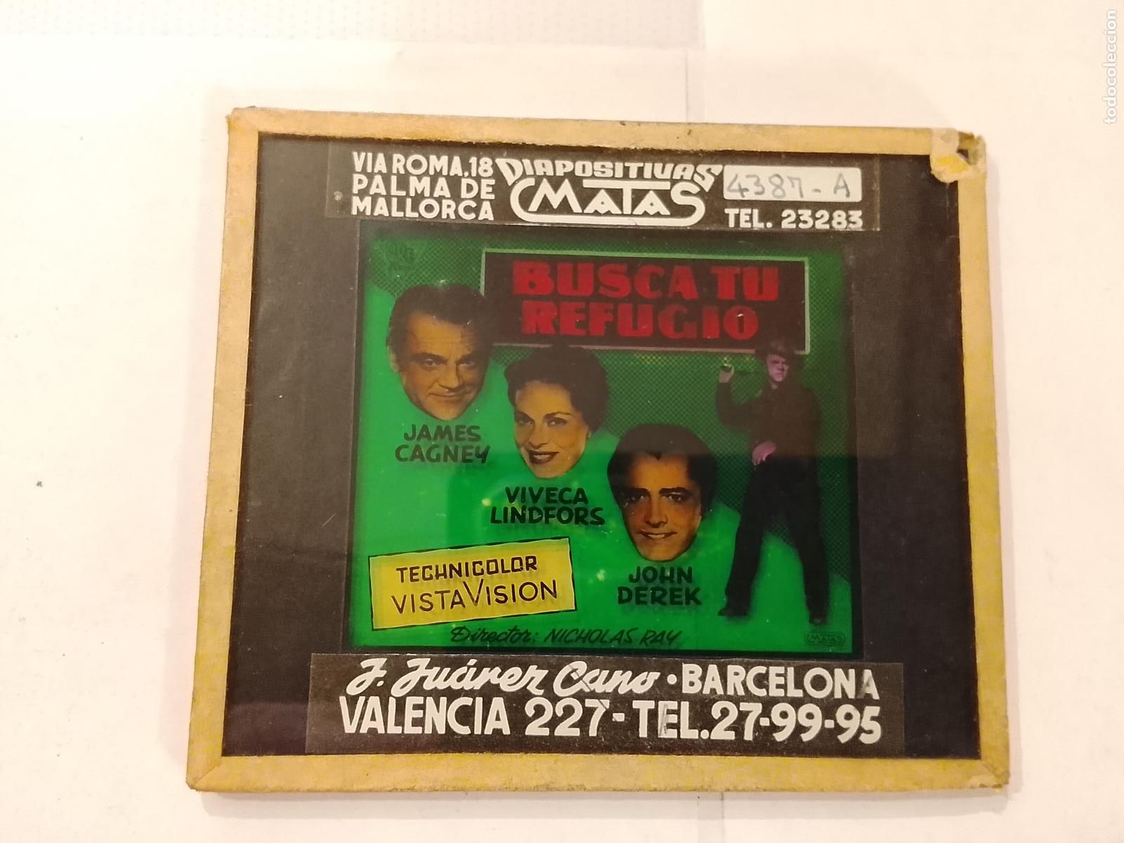 Cine: BUSCA TU REFUGIO-JAMES CAGNEY & VIVECA LINDFORDS-DIAPOSITIVAS DE CRISTAL MATAS-CINE-VER FOTOS