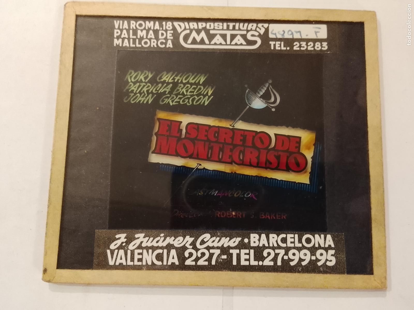 Cine: EL SECRETO DE MONTECRISTO-DIAPOSITIVAS DE CRISTAL MATAS-CINE-VER FOTOS