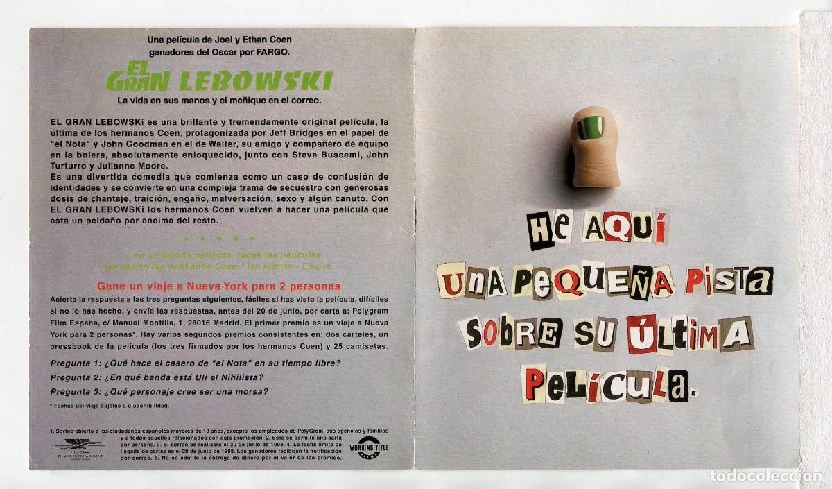 Cine: EL GRAN LEBOWSKI, de Joel y Ethan Coen. - Foto 1