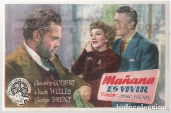 Cine: PROGRAMA DE CINE: MA&Ntilde;ANA ES VIVIR PC-11141