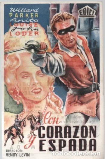 Cine: PROGRAMA DE CINE: CON CORAZON Y ESPADA PC-11158