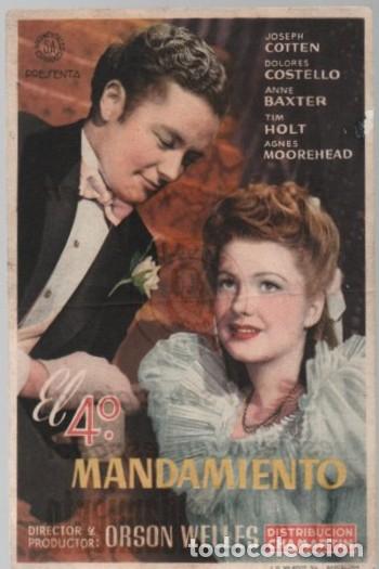 Cine: PROGRAMA DE CINE: EL 4&ordm; MANDAMIENTO PC-11159