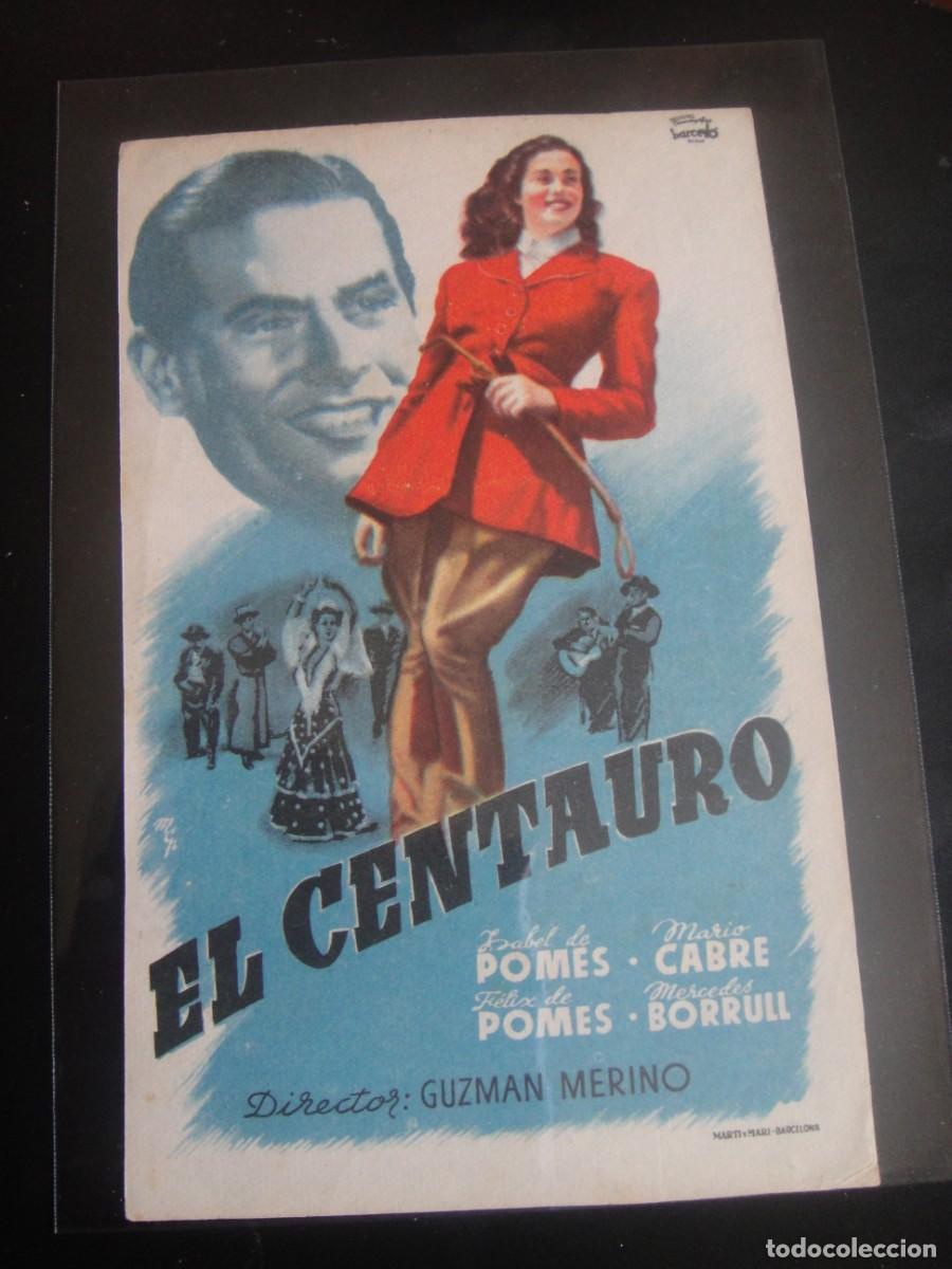 Cine: el centauro, folleto de mano , sin publicidad