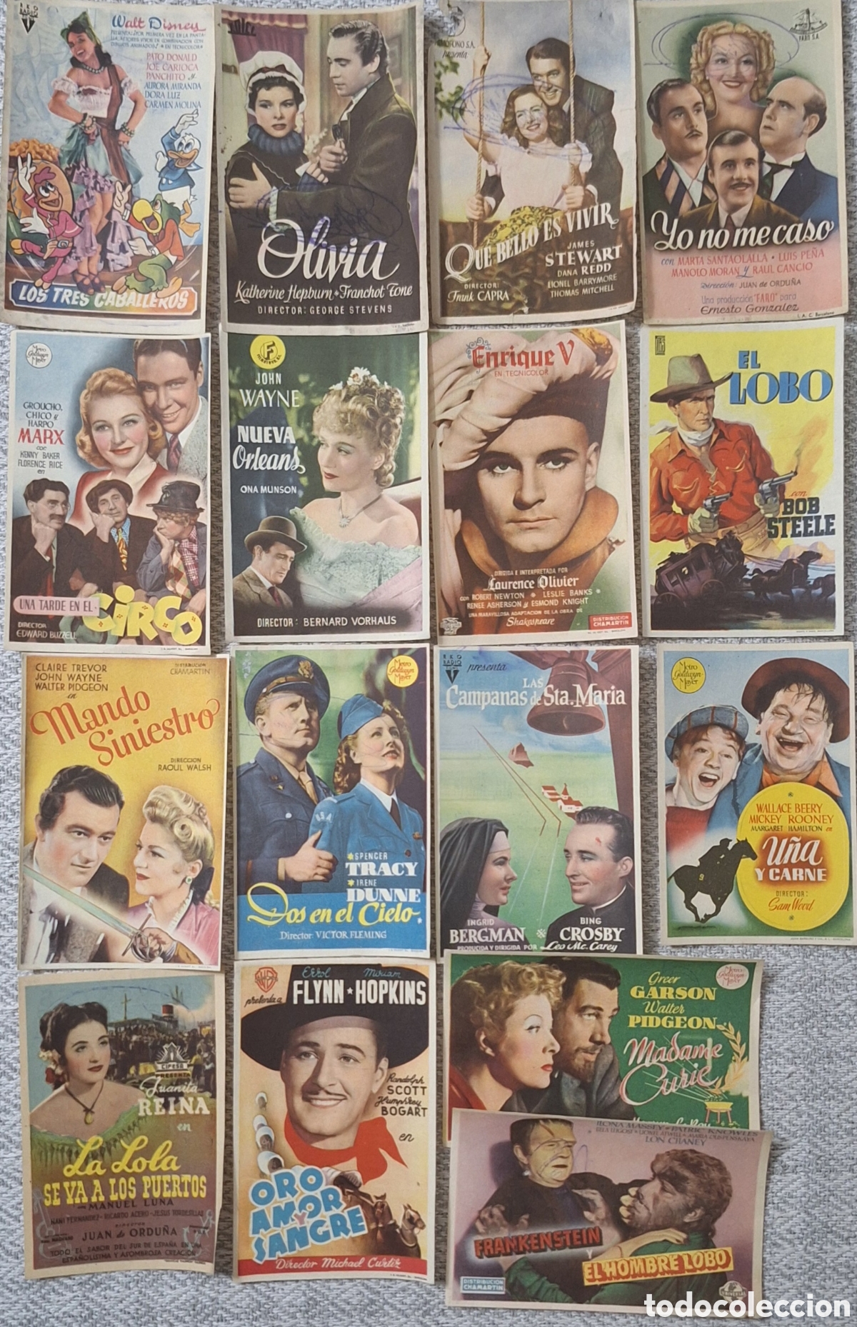 Cine: Lote de 276 programas de mano de cine antiguo