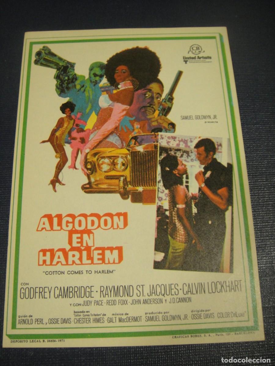 Cine: algodon en harlem - folleto de mano , sin publicidad - Foto 1