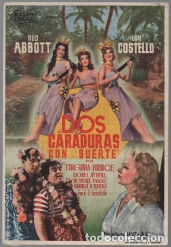 Cine: PROGRAMA DE CINE: DOS CARADURAS CON SUERTE PC-11181