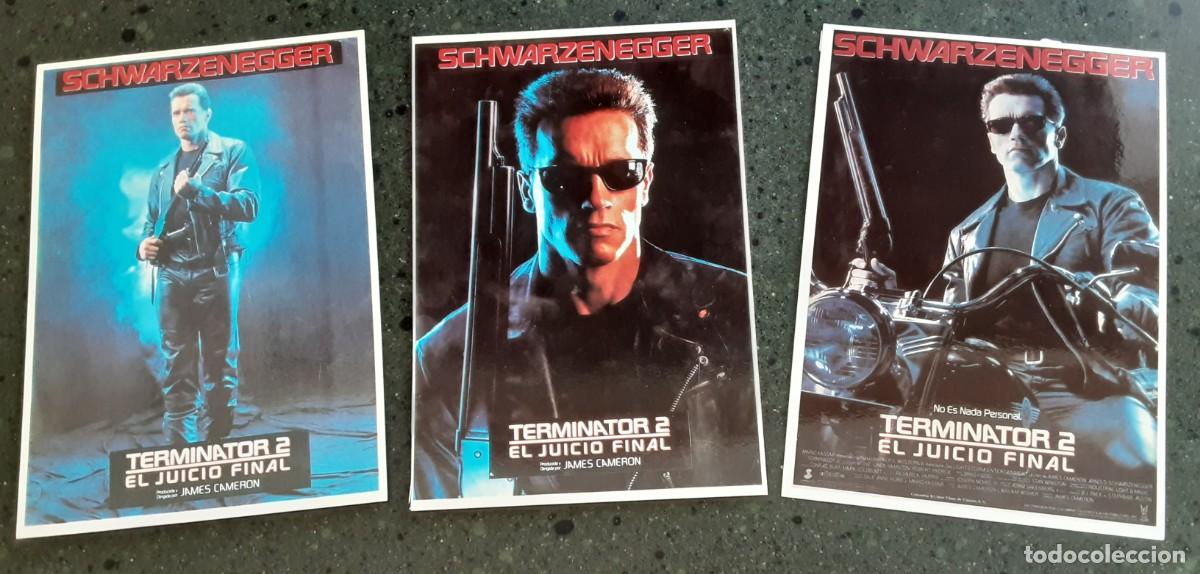 Cine: TERMINATOR 2, EL JUICIO FINAL, 3 tarjetas , ARNOLD SCHWARZENEGGER - Foto 1