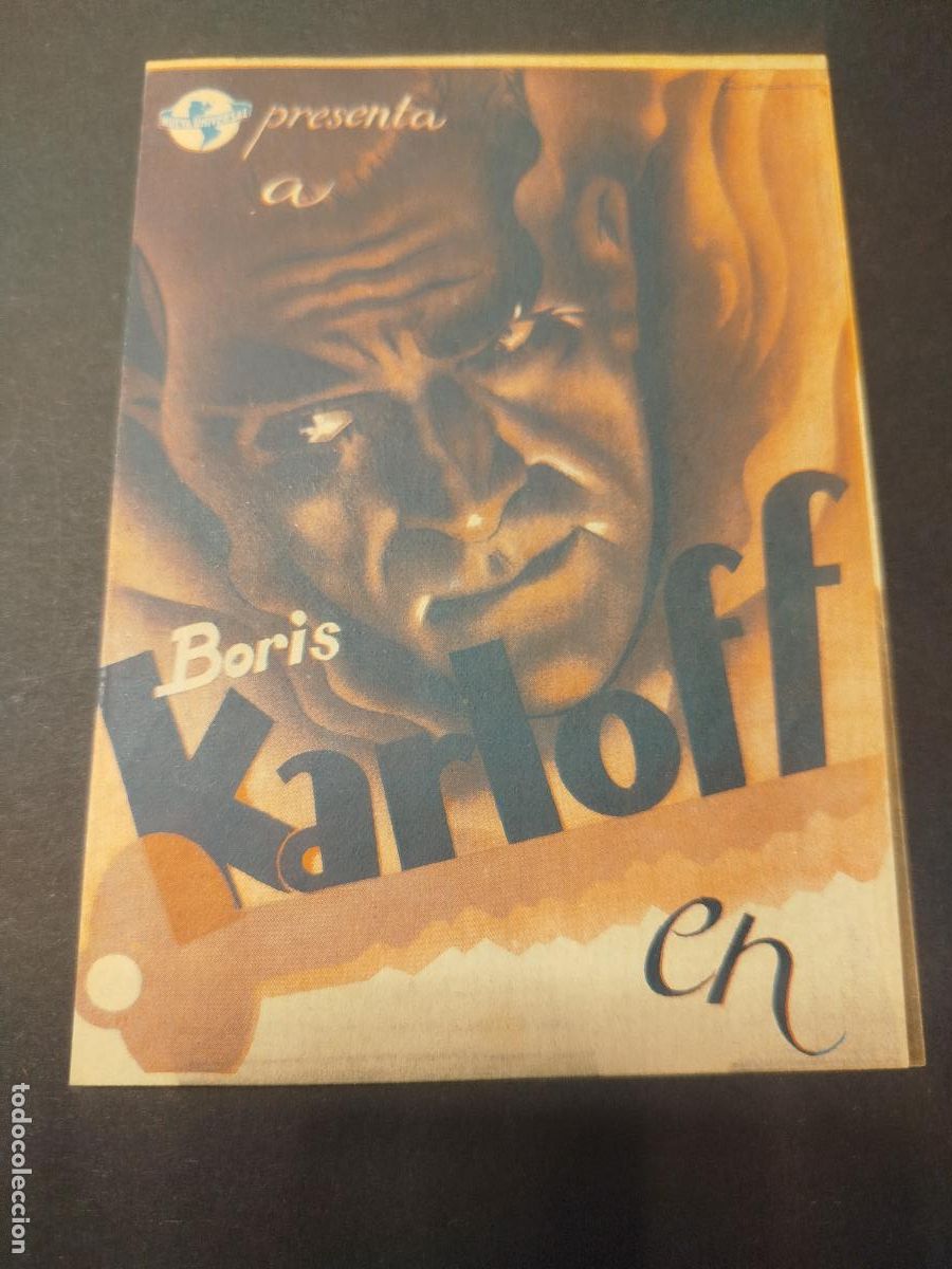 Folhetos de m&atilde;o de filmes antigos de cinema: ALARMA EN LA CIUDAD DE BORIS KARLOFF