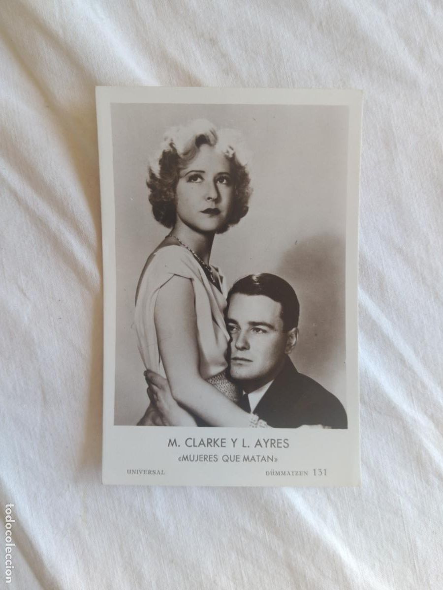 Kino: PROGRAMA DE CINE POSTAL. MUJERES QUE MATAN. M. CLARKE Y L.AYRES. UNIVERSAL.