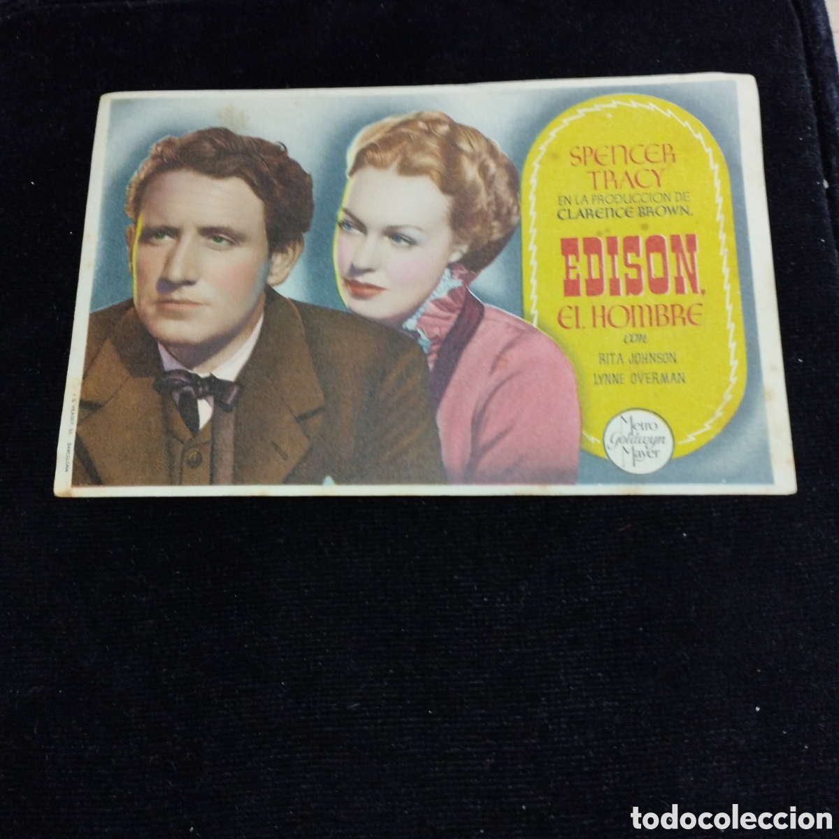 Cine: Programa de cine sencillo.. Edison, el hombre. Spencer Tracy. Rita Johnson. Sp
