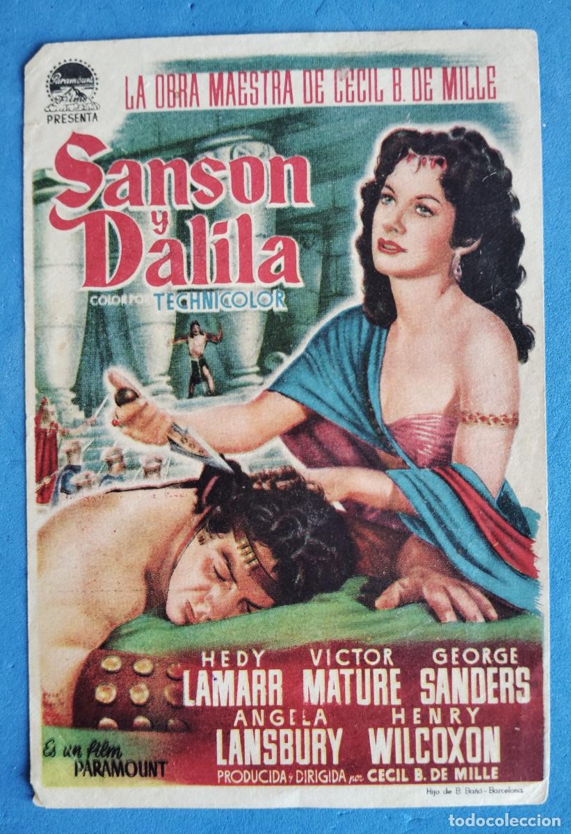 Cine: PROGRAMA DE MANO. SANSON Y DALILA..EL ENVIO ESTA INCLUIDO. - Foto 1
