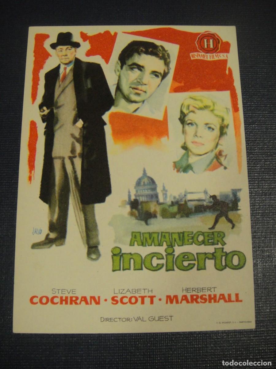 Cine: amanecer incierto - folleto de mano , sin publicidad