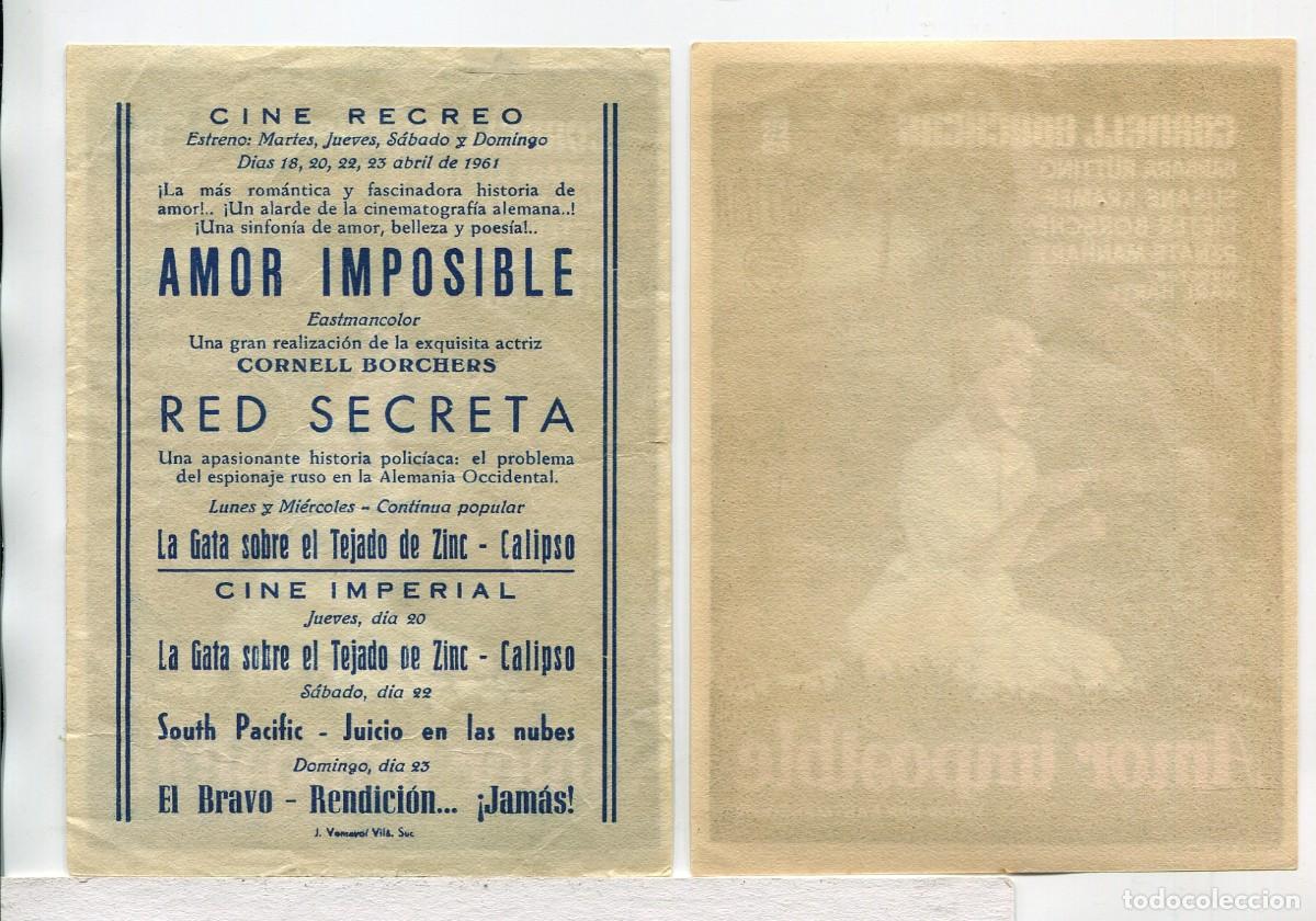 Cine: AMOR IMPOSIBLE, con Cornell Borchers. - Foto 2