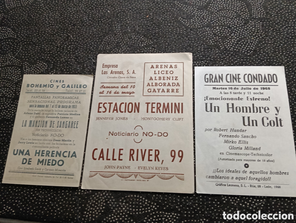 Cine: Lote de 3 programas de cine, programa de mano usados - Foto 2