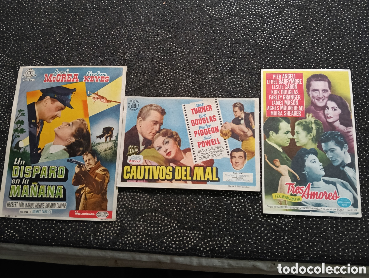 Cine: Lote de 3 programas de cine, programa de mano usados - Foto 1