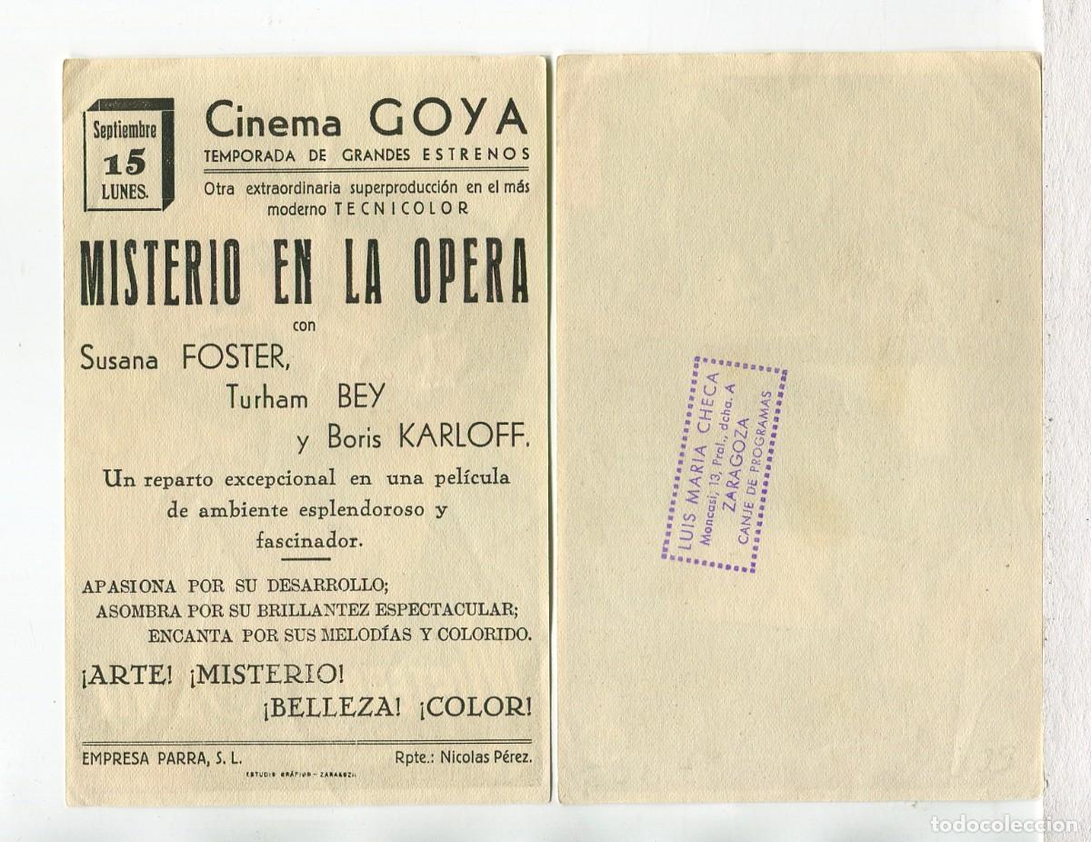 Cine: MISTERIO EN LA &Oacute;PERA, con Boris Karloff. - Foto 2