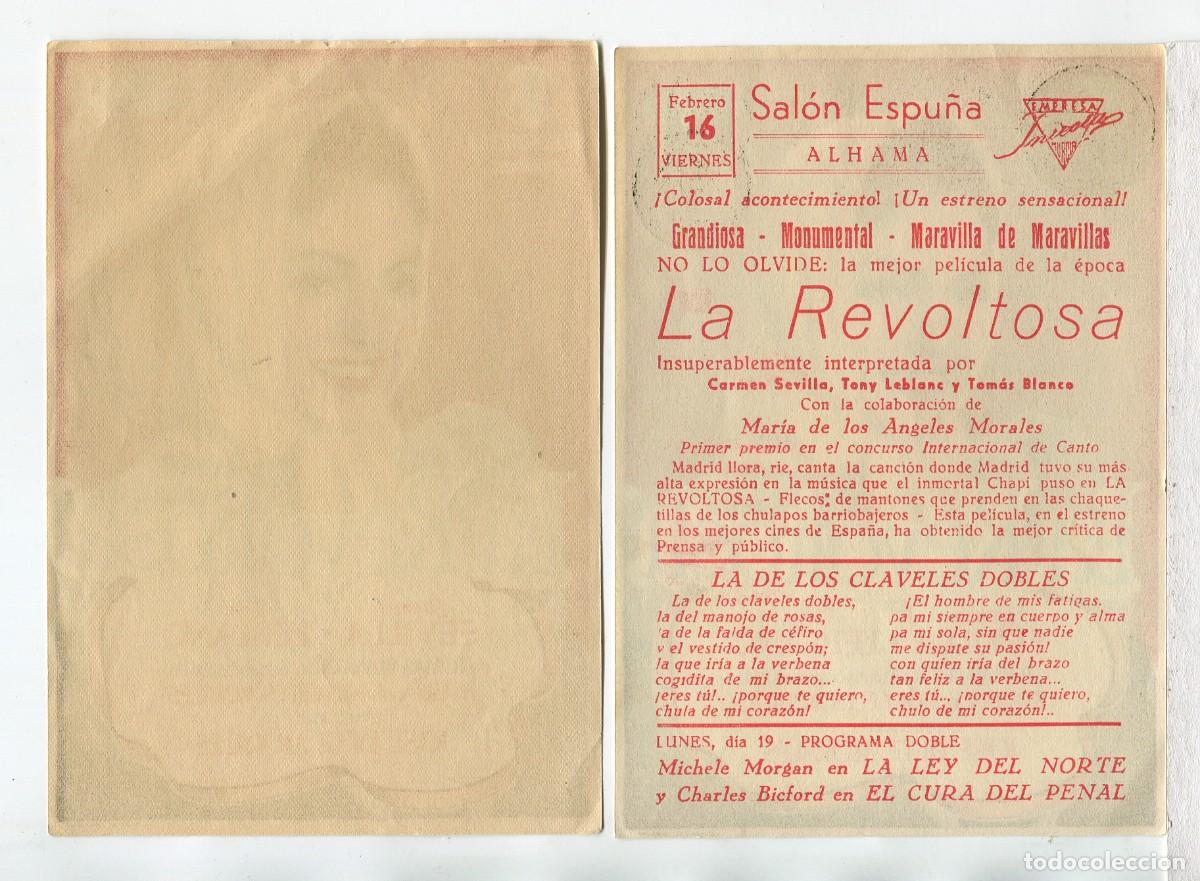 Cine: LA REVOLTOSA, con Carmen Sevilla. - Foto 2