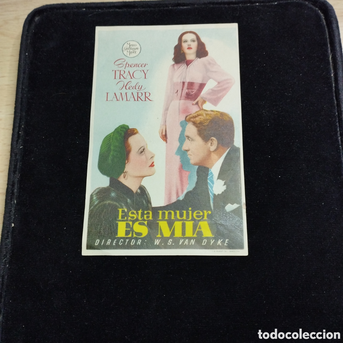 Cine: Programa de cine, sencillo. Esa mujer es m&iacute;a. Spencer Tracy. Hedy Lamarr. Cine Norba