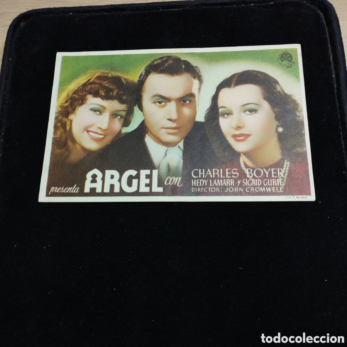 Cine: Programa de cine, sencillo. Argel. Charles Boyer. Hedy Lamarr. SP - Foto 1