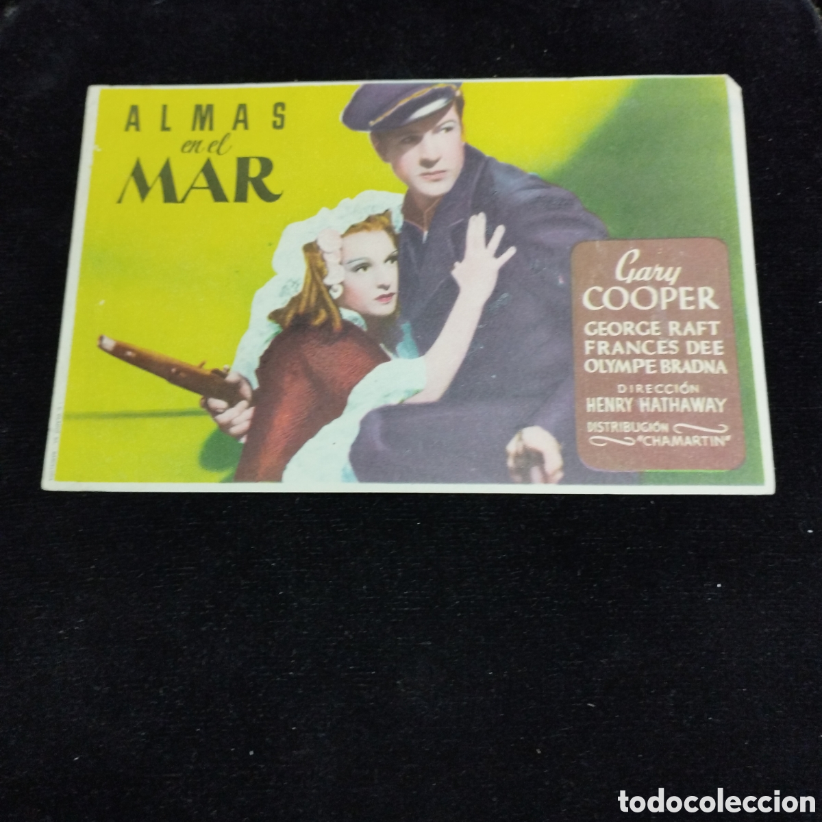 Cine: Programa de cine, sencillo. Almas en el Mar. Gary Cooper. George Raft. Sp - Foto 1
