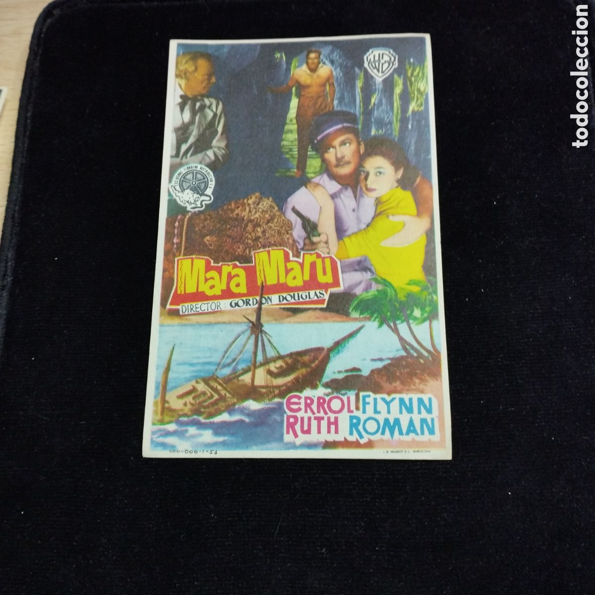 Cine: Programa de cine, sencillo. Mara Maru. Errol Flynn. Ruth Rom&aacute;n. 1953. Las Arenas