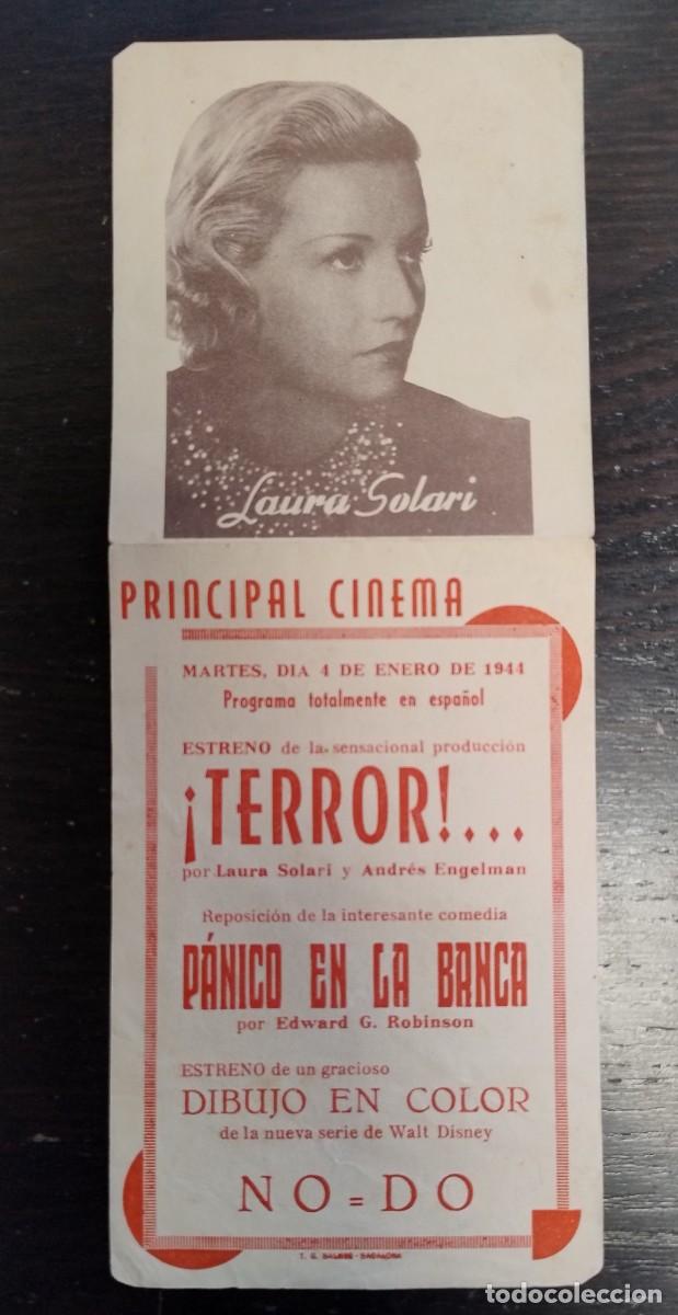  Flyers Publicitaires de films Anciens: &iexcl;Terror! Doble de UFA. Principal Cinema (Badalona) 1944