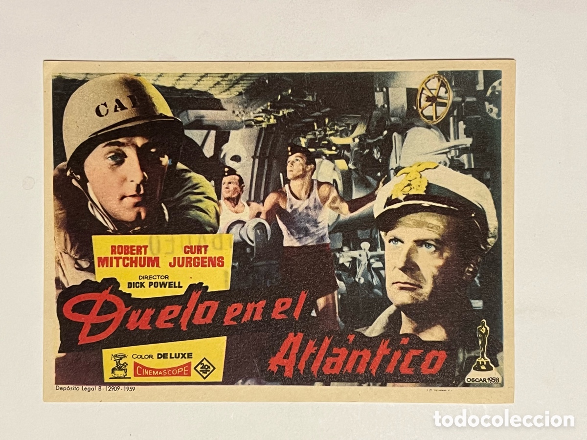 Cine: TEATRO RIBADEO (Lugo) Programa de Cine.. Duelo en el Atlantico, con ROBERT MITCHUM.. (a.1957)