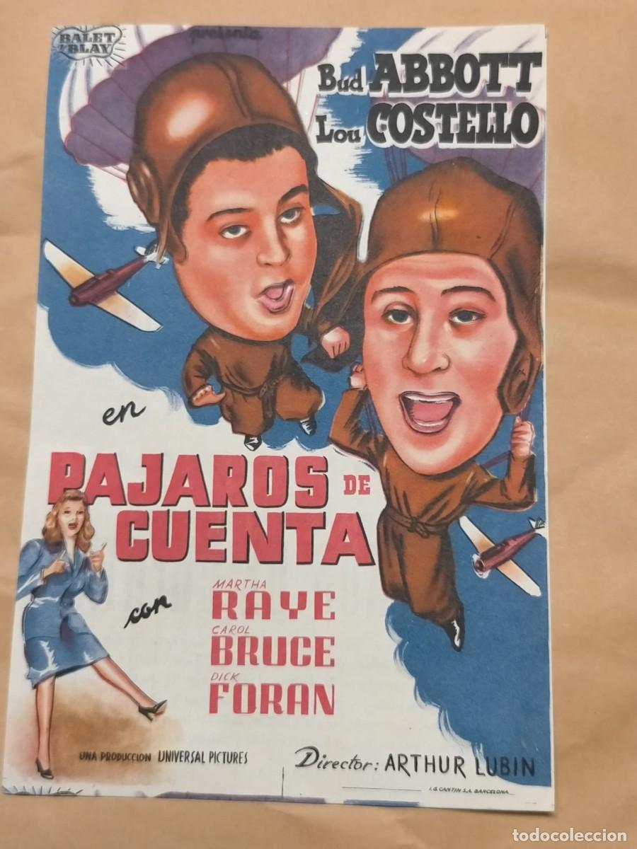 Cine: P&Aacute;JAROS DE CUENTA PROGRAMA DE CINE A&Ntilde;OS 40 - Foto 1