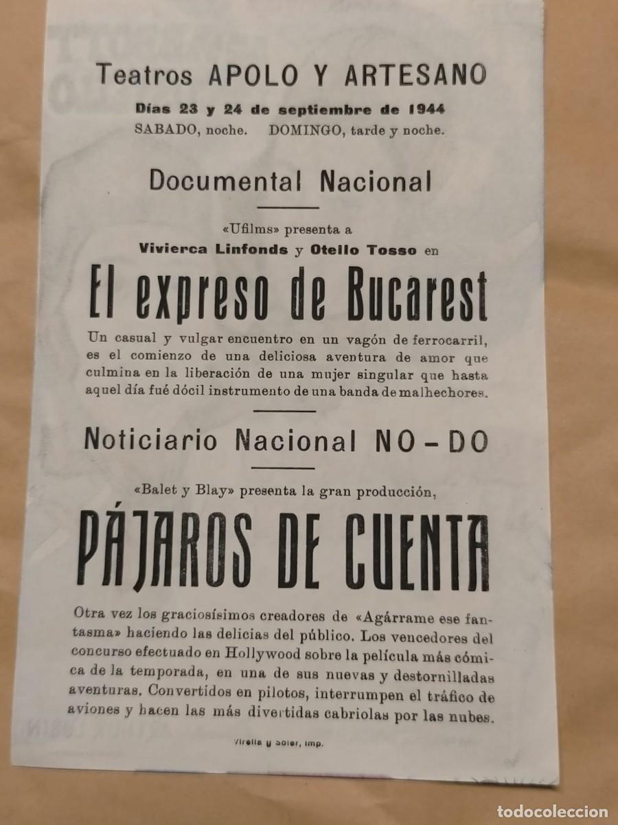 Cine: P&Aacute;JAROS DE CUENTA PROGRAMA DE CINE A&Ntilde;OS 40 - Foto 2