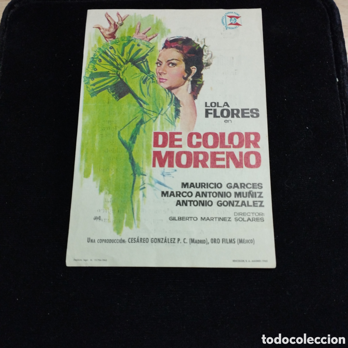Cine: Programa de cine sencillo. De color moreno. Lola Flores. Mauricio Garc&eacute;s. 1966. Gloria. Elda