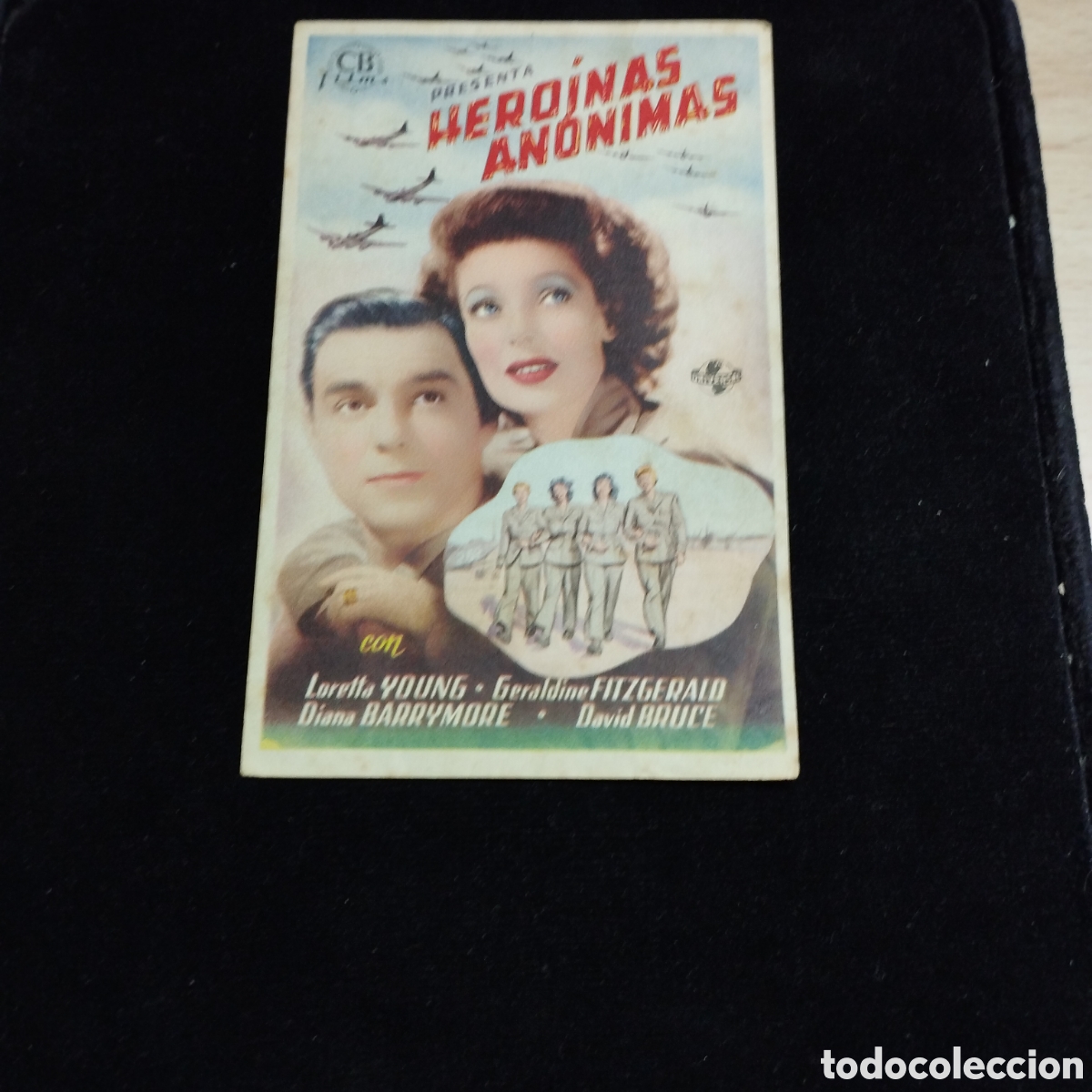 Cine: Programa de cine, sencillo. Hero&iacute;nas an&oacute;nimas. Loretta Young. Geraldine Fitzgerald. Domenech Rub&iacute;