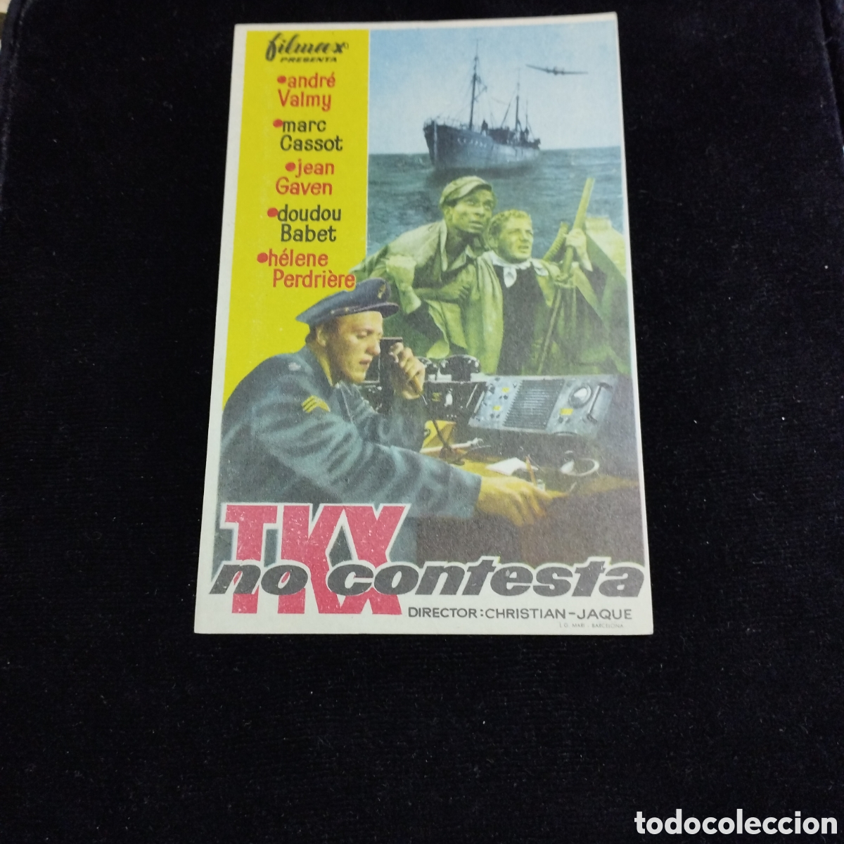 Cine: Programa de cine, sencillo. TKX no contesta. Andre Valmy. Marc Cassot. Sp