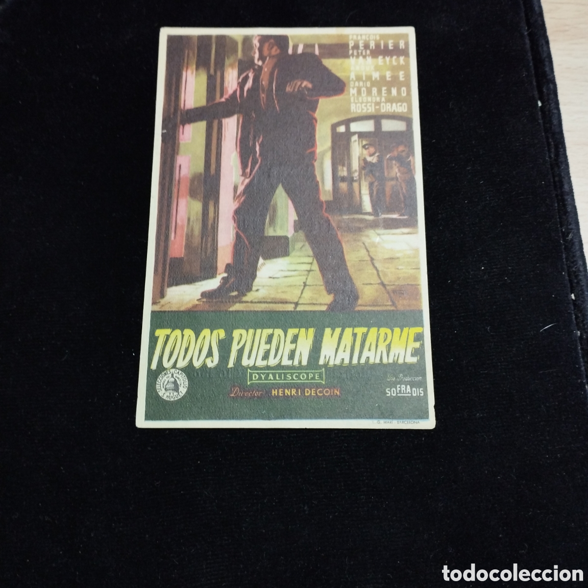 Cine: Programa de cine, sencillo. Todos pueden, matarme. Francois Perier. Rambla - Femina.