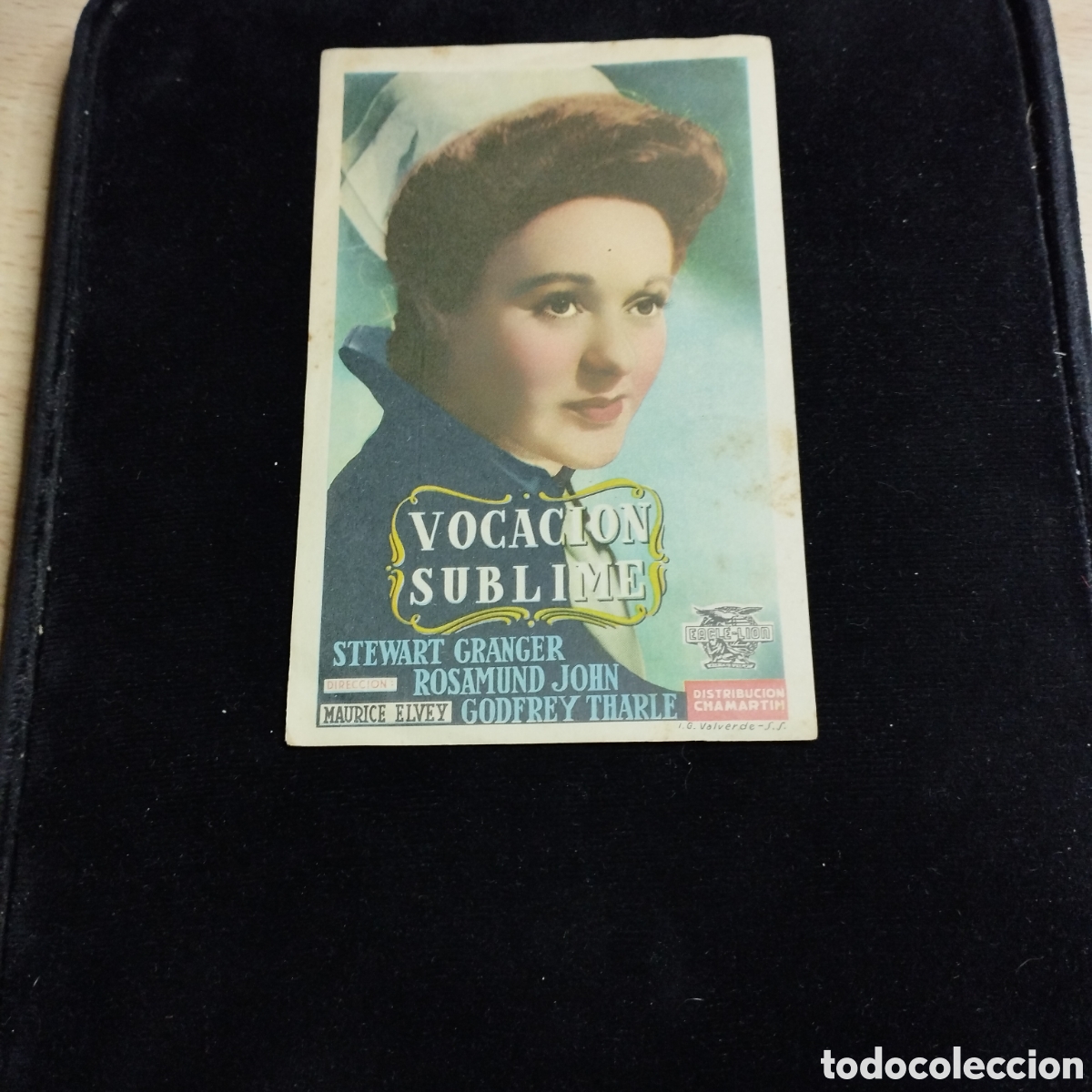 Cine: Programa de cine, sencillo. Vocaci&oacute;n sublime. Stewart Granger. Rosanund John. Godfrey Tharle.
