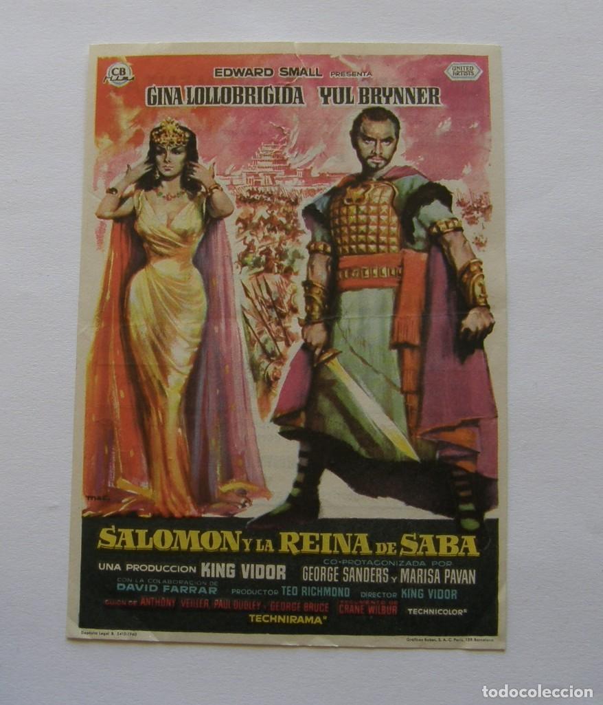 Cine: PROGRAMA DE CINE SALOMON Y LA REINA DE SABA - Foto 1