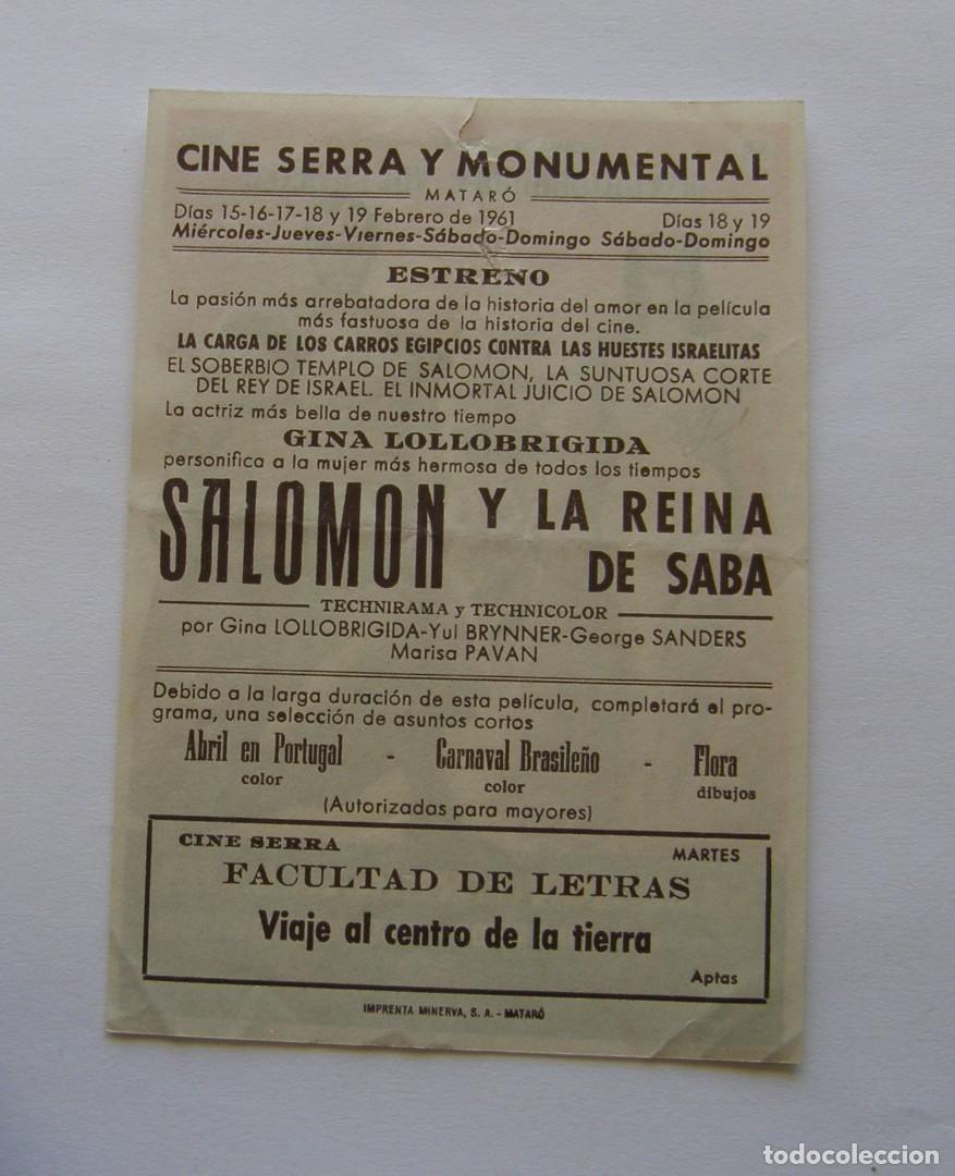 Cine: PROGRAMA DE CINE SALOMON Y LA REINA DE SABA - Foto 2