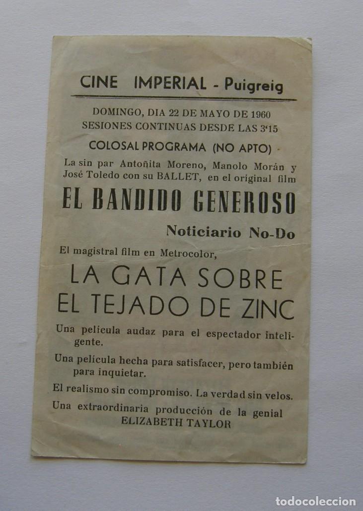 Cine: PROGRAMA DE CINE LA GATA SOBRE EL TEJADO DE ZINC - Foto 2