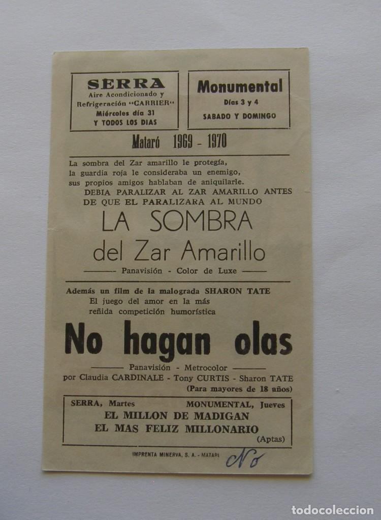 Cine: PROGRAMA DE CINE LA ZOMBRA DEL ZAR AMARILLO - Foto 2