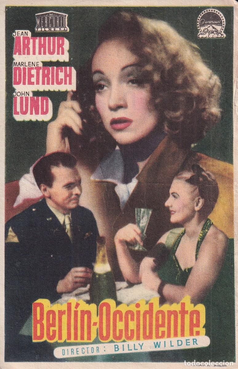 Cine: Programa cine Berl&iacute;n Occidente. Dietrich. Cine Colon Ribadeo. - Foto 1