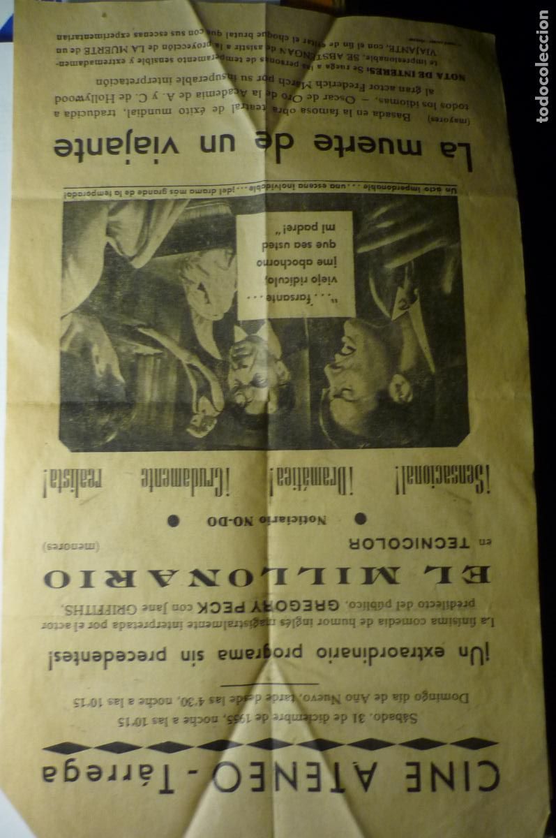 Cine: programa cine local la muerte de un viajante .ateneo tarrega