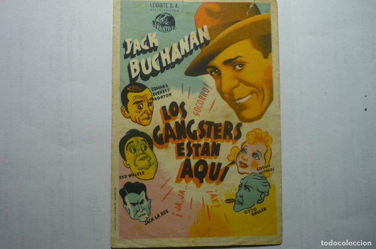 Cine: programa los gangsters estan aqui -jack buchanan - Foto 1
