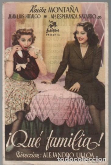 Cine: PROGRAMA DE CINE: &iexcl;QUE FAMILIA! PC-11219