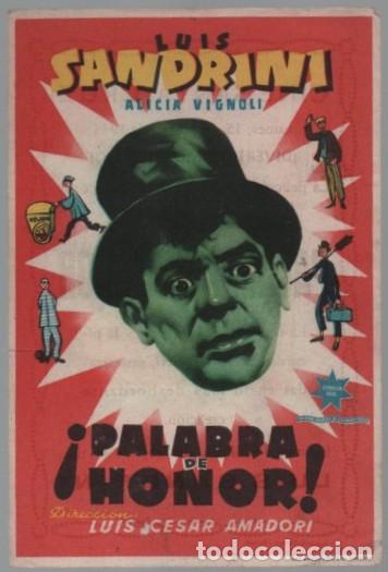 Cine: PROGRAMA DE CINE: &iexcl;PALABRA DE HONOR! PC-11220 - Foto 1