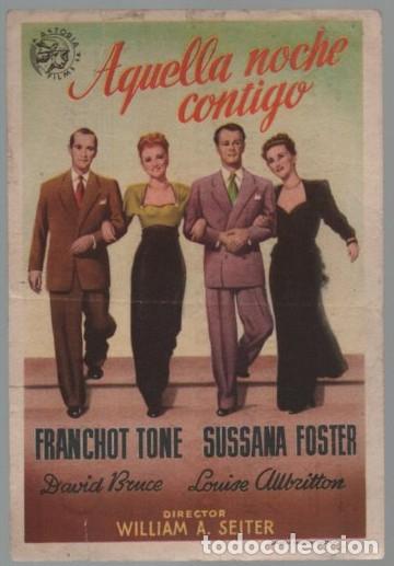 Cine: PROGRAMA DE CINE: AQUELLA NOCHE CONTIGO PC-11224