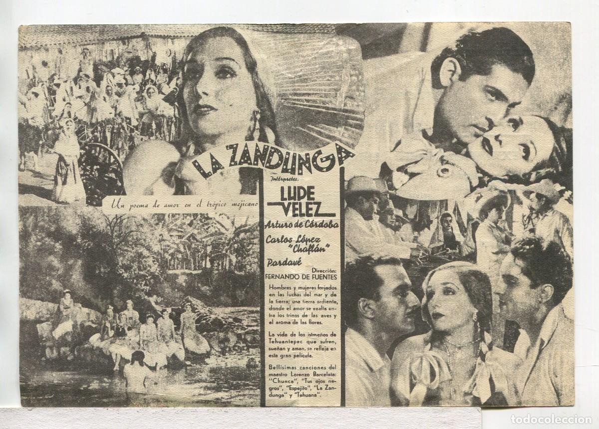 Cine: LA ZANDUNGA, con Lupe V&eacute;lez. - Foto 2