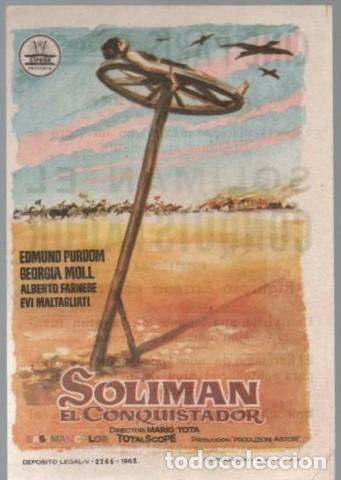 Cine: PROGRAMA DE CINE: SOLIMAN EL CONQUISTADOR PC-11234 - Foto 1