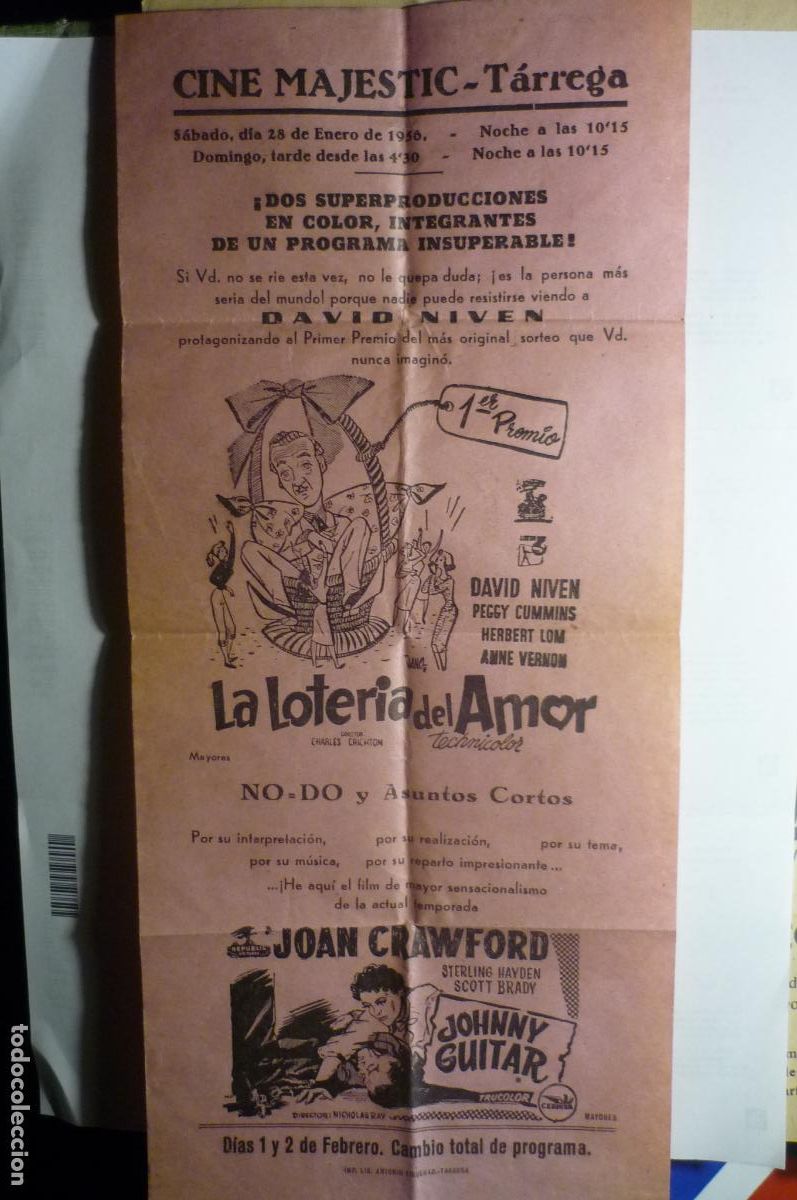 Cine: programa local 3o x14 cine majestic tarrega-- jonny guitar